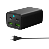 [GaN Tech] 100W 4 Port USB PD Oplader 2USB A+2USB C PD QC Snel Oplaadstation met EU stekkerkabel voor iPhone 15 14 13 vo