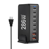 [GaN Tech]Bakeey 286W 8 poorts USB PD lader 2USB A+6USB C PD QC Snellader voor bureaustation EU stekker US stekker voor
