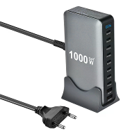 [GaN Tech] Bakeey YMX 1000W 1000W 10 poorts USB PD oplader met vermogensdisplay 2USB A+8USB C PD QC Snelladen Desktop Op