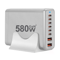 [GaN Tech] Bakeey YMX 580W 580W 8 poorts USB PD oplader 2USB A+6USB C PD QC Snelladen Desktop Oplaadstation EU Plug US P