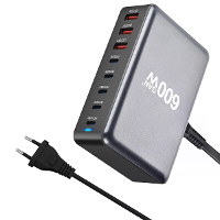 [GaN Tech] Bakeey YMX 600W 600W 8 Poorten USB PD oplader 5USB C+3USB A QC PD3.1 Snelladen Desktop Oplaadstation EU plug