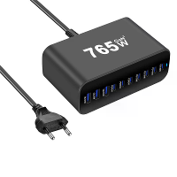 [GaN Tech] Bakeey YMX 615 765W 765W 10 poorts USB PD oplader 3USB A+7USB C PD snelladen desktop oplaadstation EU plug vo