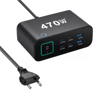 [GaN Tech] Bakeey YMX 615 LCD 470W 6 poorts USB oplader met TFT digitale display 2× USB A + 4× USB C PD QC snelle opladi