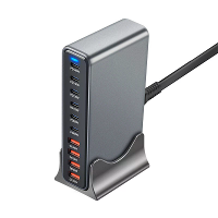 [GaN Tech] Bakeey YMX 730W 730W 10 Poorts USB PD Ladegerät 4USB A+6USB C PD QC Snelladen Desktop Oplaadstation EU Stekke