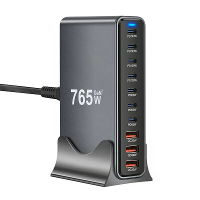[GaN Tech] Bakeey YMX 765W 765W 10 Poort USB PD Charger 3USB A+7USB C PD QC Snelle Oplaad Desktop Oplaadstation EU Plug