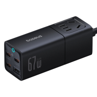 [GaN Tech] Baseus CCGAN67C6 S 67W 4 Port USB PD lader met 1AC USB A+ 3USB C snelladen Afneembare bureaulader CN stekker