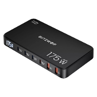 [GaN Tech] Blitzwolf® BW S30 175W 6 poorts USB PD oplader 4USB C + 2USB A QC PD Digitale weergave Snelle oplader Desktop