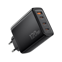 [GaN Tech] ESSAGER JT G120B 120W 4 poorts USB PD lader 120W 3*USB C PD2.0 3.0 PPS USB A QC2.0 3.0 AFC snellader muuradap