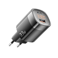 [GaN Tech] ESSAGER JT P18 33W 2 poorts USB PD lader 33W USB A+Type C QC3.0 PD3.0 AFC FCP SCP PPS Snellader Adapter EU st
