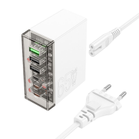 [GaN Tech] HOCO N36 PD65W 6 poorts USB PD lader 3USB C+3USB A QC PD SCP FCP AFC PPS Snelladen Desktop Oplaadstation EU s