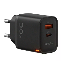[GaN Tech] KUULAA KL CD116 PD30W 2 poorts USB PD oplader USB A+USB C PD snellader wandadapter EU plug voor iPhone 17 17P