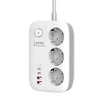[GaN Tech] LDNIO 3250W 7 poorts stekkerdoos 2USB A+2USB C+3 Socket PD QC3.0 Fast Charging Desktop Charging Station EU st