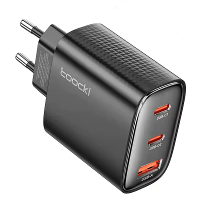 [GaN Tech] Toocki TCT40 22EU 40W 3 poorts USB PD lader USB A+2USB C PD snellader wandladeradapter EU stekker voor iPhone