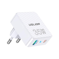 [GaN Tech] USLION BK306 PD35W 2 poorts USB PD lader USB A+USB C PD3.0 QC3.0 PPS AFC SCP SSCP Snellader voor iPhone 15 14