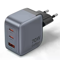 [GaN Tech] Vention 70W 3 Poort USB PD Lader USB A+2USB C PD3.0 QC4.0 3.0 PPS AFC SCP FCP Apple2.4A BC1.2 Snelle Oplader
