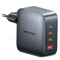 [GaN Tech] Vention TZ FET EU 100W 4 poorts USB PD oplader USB A+3USB C Snelle oplader Wandadapter EU stekker voor iPhone