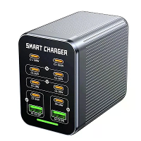 [GaN Tech] WLX G1 425W 10 poorts USB PD lader 2USB A+8USB C PD3.0 QC PPS Snelladen Desktop Oplaadstation EU Plug voor iP