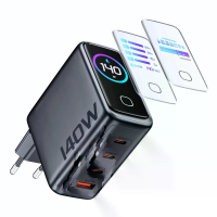 [GaN Tech] X140S PD140W 4 poorts USB PD lader met AI Slimme Scherm USB A+3USB C PD3.1 Snelladen Wandlader Adapter EU Plo