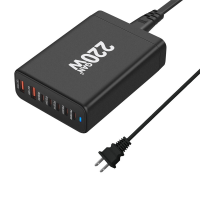 [GaN technologie] Bakeey 220W 7 poorts USB PD oplader 2USB A+5USB C PD QC Snellader Desktop oplaadstation EU stekker US 