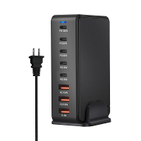 [GaN Technologie]Bakeey 268W 8 Poorts USB PD Oplader 3USB A+5USB C PD QC Snellader Desktop Oplaadstation EU stekker US s