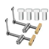 19Mm/20mm 2 stuks Houtbewerking Bureauklem met 4 stuks Hondengaten Stop Snel Vaste Hondengat Klem Klem Messing Roestvrij