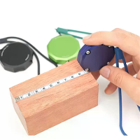 2M Mini Sleutelhanger Stalen Meetlat Multifunctioneel en Delicaat Cadeau Liniaal Automatische Terugslag Roestvrijstalen