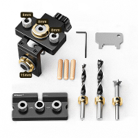 Ganwei 3in1 Ponslocator Aluminiumlegering Houtbewerkingsgereedschap met 0 52mm Klembereik Gegraveerde Schaalmarkeringen