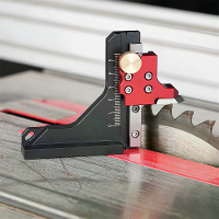 CNC Aluminium Hoogtemeter 123x90mm Gegraveerde Schaal Precisie Markering Tool Verstelbaar Mechanisme Houtsnijwerk Engine