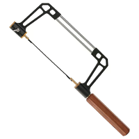 GANWEI Deksaag Verstelbare Zaagboog U Type Zaag Ronde/Hexagonale Rosenhout handvat Aluminium Legering Frame Boogzaag met