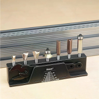 Houtbewerkingsfreeshouder Geanodiseerd 1/4 Inch Sleuven 7 Magnetische Zuiggaten Gereedschap Organizer Sleutel Sleuf
