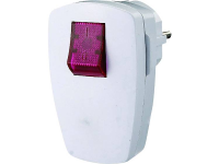 Gao Emp100swl Haakse Stekker Met Randaarde Kunststof Met Schakelaar 230 V Wit Ip20