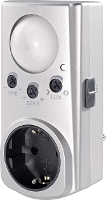 GAO EMP600PIR Tussenstekker PIR bewegingsmelder 120 Â° Relais Zilver IP20