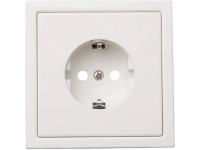 Gao Inzetstuk Wandcontactdoos Met Randaarde Starline Wit 3517