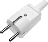 GAO Stekker met randaarde PVC 230 V Wit IP20