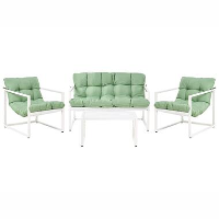 GARDA   Loungeset   Groen/Wit   Staal