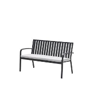 Bruno parkbank   aluminium   carbon black   valley sand