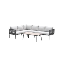 Garden Impressions lounge hoekbank Teramon   donkergrijs