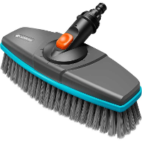 GARDENA Cleansystem steel met zachte borstel voor grotere, kwetsbare vlakken wasborstel