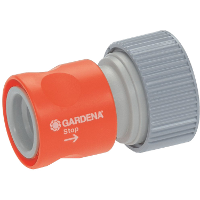 GARDENA Prof System overgangsstuk met waterstop 19 mm (1/2