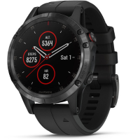 Fenix 5 Plus Sapphire   zwart met zwarte band
