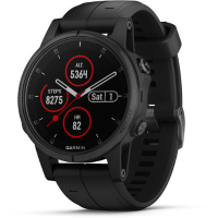 Fenix 5S Plus Sapphire   zwart met zwarte band
