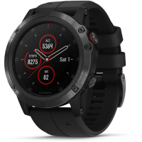 Fenix 5X Plus Sapphire   zwart met zwarte band