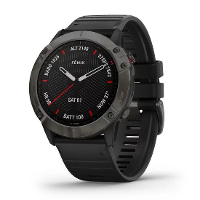 Fēnix 6X Sapphire   Carbon grey DLC met zwarte pol