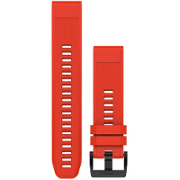 QuickFit 22 horlogebandje   Vuurrood siliconen