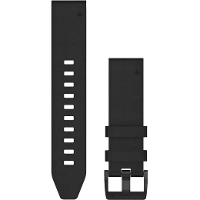 QuickFit 22 horlogebandje   Zwart leer