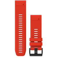 QuickFit 26 horlogebandje   Vuurrood siliconen