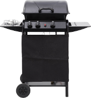 Gasbarbecue Tepro Garten Norton Grillwagen 3 Branders Zwart
