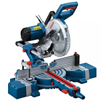 GCM 254 D voor Bosch PRO Professionele Verstekzaagg 45° Afschuining 310mm Glijdfunctie Lasergeleider 4800toeren Accuraat