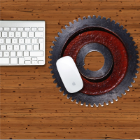 Gear Teeth Mouse Pad Decals Mat Sticker Pag Waterproof Removable Desk Stickers Home Decor Gift