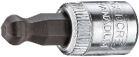 Gedore IN 20 K 4 2219409 Inbus Schroevendraaierdop Kogelkop 4 mm 1/4 4 mm 1/4 (6,3 mm)